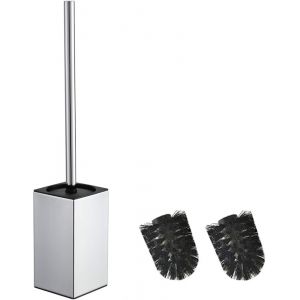 KAL-Porte-Brosse Wc Carré En Acier Inoxydable (Chromé) - Neuf