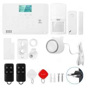 Kit de systeme de securite domestique sans fil avec alarme GSM et detecteur de mouvement MR1 (UE 110-240 V) - Neuf