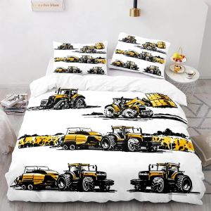 Housse De Couette Pour Enfants, Ensemble De Housse De Couette Pour Garcon S, Ensemble De Literie Pour Tracteur, Ensemble De Housse De Couette Pour Chariot À Outils De Ferme De Camion, Cadeau De Vacances - Neuf