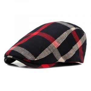 Béret Unisexe À Visière Plate Pour Hommes Et Femmes,Chapeau À Carreaux,Casquette Avant,Mince,Respirant,Vert,Noir,Printemps,Été - Neuf