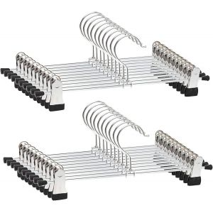 Letnerny-S-Type Multi-U S En Acier Inoxydable Pantalon Cintres 5 Couches Closet Cintres Économie D'espace De Rack De Stockage Pour Suspendre Jeans Écharpe Cravate, Famille De Stockage Économique. - Neuf