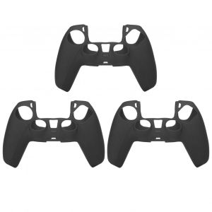 Lot De 3 Housses De Protection En Silicone Pour Manette De Jeu Ps5, Noir - Neuf