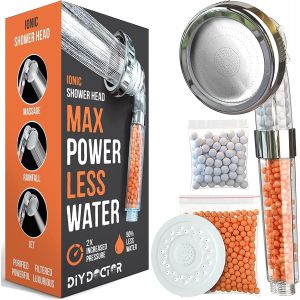 ChenQuanSarl-Perles D'Eau Ioniques Pour Pommeau De Douche Haute Pression - Pommeau De Douche Economie Deau & Anti Calcaire - Augmentation De La Pression De 2X - 50% D'Eau En Moins - 3 Modes, Clair - Neuf