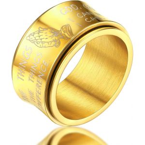 Trahoo-Bague Tournante Homme Acier Inoxydable,Bagues Celtique/Etoile De David/Religieux,Bijoux Anneau Anti Stress Taille 54-66.5,Unique Cadeau Anniversaire Pour Hommes Garçons - Neuf