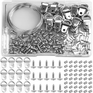 Yemaesre-Lotde 212 Crochets Robustes Pour Cadres Photo Avec Anneau 70 D Et 70 Vis Pour Miroirs, Décorations, Peintures - Neuf