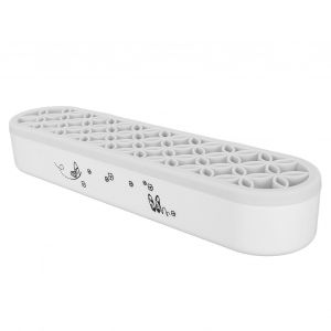 Bo&icirc;te De Rangement De Brosse De Table En Silicone Prise Multifonctionnelle Support De Rangement De Brosse De Maquillage De Bricolage Flexible Pour Outils De Couture Gris - Neuf