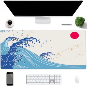 KALANKA-Tapis de bureau en cuir PU,90 x 40cm Tapis de souris,Antidérapante Sous-main protection de bureau,Grand bloc-notes de bureau étanche pour le bureau et la maison - Neuf
