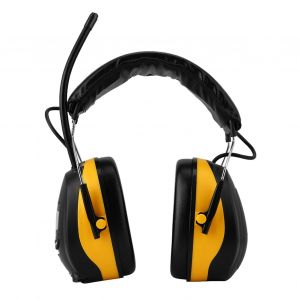 Protection auditive electronique NRR 30 dB avec ecran LCD et radio AM/FM, jaune - Neuf