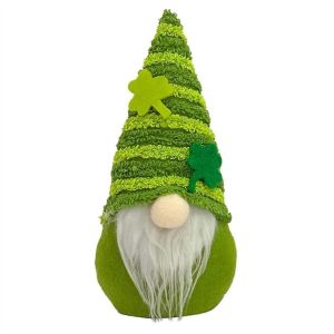 Decorations en peluche de lutin de la Saint-Valentin Poupee de gnome en peluche irlandaise Decoration Knomes Vert sans visage - Neuf