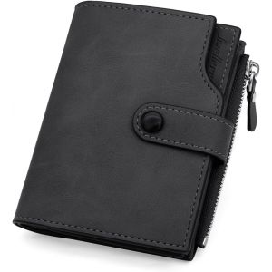 Portefeuille Homme En Cuir Bifold Porte Monnaie Rfid Blocage Grande Capacit&eacute; Portefeuille Pour Homme Vertical Ave 15 Emplacements Pour Cartes De Cr&eacute;dit - Neuf