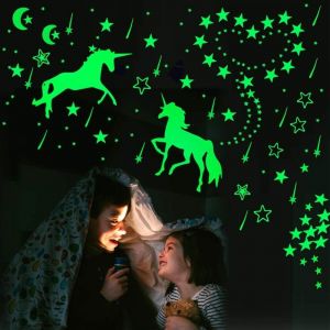 Etoile Phosphorescente &Eacute;toile Lumineuse Plafond Stickers Etoile Fluorescente &Eacute;toile Fluorescente Plafond Decoration Murale Chambre Stickers Phosphorescent Pour Chambres D'enfants Chambres De B&eacute;b&eacute;s - Neuf
