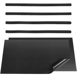 AYUHR-4 PièCes Noir éTagèRe de Four Silicone Rack Guard + 2 PièCes Tapis de RevêTements de Four AntiadhéSifs pour Garder le Four Propre et ProtéGer - Neuf