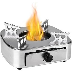 Poêle À Alcool Pour L'intérieur Du Camping: Brûleur À Alcool Pour Le Camping, Le Combustible Sec Poêle, Mini-Flamme En Acier Inoxydable, Intérieur, Camping, Plein Air - Neuf