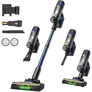 NouvelHorizonstore-Aspirateur Balai sans Fil V12, 50Min/50Kpa/450W Aspirateur sans Fil Puissant, Brosse pour Sol am&eacute;lior&eacute;e,Technologie GreenEye,Chargement Mural, Aspirateur pour Tapis,Sols,Poils d'an - Neuf