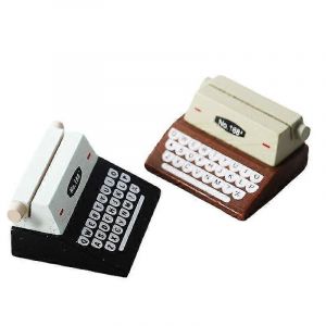 2pcs Miniature Meubles Jouet Poup&eacute;es Maison Bricolage D&eacute;coration Accessoires Mini Caissier Machine &Agrave; &Eacute;crire - Neuf