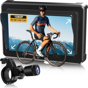 Subzonal-R&eacute;troviseur V&eacute;lo Avec Cam&eacute;ra Velo Arri&egrave;re Hd 4,3"" - Grand Angle R&eacute;glable 120&deg;/100&deg;/80&deg;/60&deg;, Batterie 10000mah, Support Anti-Vibration Pour Guidon 20-30mm - S&eacute;curit&eacute; Cyclisme Jour/Nuit&iquest; - Neuf