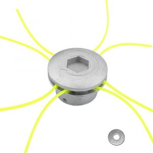 MEVRONISSHOP-T&ecirc;te de Ligne en Aluminium, 4 Lignes T&ecirc;te Coupe Bordure Universel, T&ecirc;te de Coupe-Herbe en Aluminium, T&ecirc;te Faucheuse, Tete Debroussailleuse, pour Jardin, pelouse, Patio - Neuf