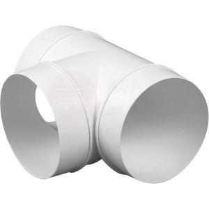 Tube d'aération en plastique Tube rond entrée / sortie d'air Réducteur connecteur ø 80 100 110 120 125 150 200 mm Système de ventilation Coude ABS clapet anti-retour Bride PVC, Rohr T-Stück, Ø 100 mm - Neuf