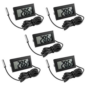 5 Pièces Thermomètre Frigo Digital, Sonde Temperature Numérique avec Écran LCD, Thermomètre Température avec Sonde de Température Capteur Testeur pour Réfrigérateur Congélateur Aquarium - Neuf
