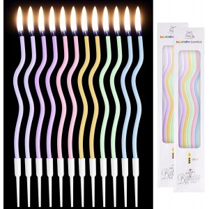 Chenquansarl-12 Pi&egrave;ces Bougie Anniversaire, Birthday Cake Candles, D&eacute;coration De G&acirc;teau, Bougies De G&acirc;teau Pour La D&eacute;coration De F&ecirc;te De G&acirc;teau De Mariage D'anniversaire - Neuf