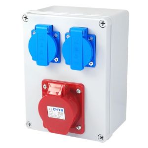 Coffret De Chantier 16A 5P, Avec Prises 220V, Ip44 Prise Exterieure Etanche, R&eacute;partiteur De Courant, Pour Chantier De Construction, Usine, Ecole - Neuf