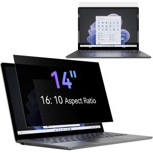 Filtre de Confidentialit&eacute; 14 Pouces Aspect 16:10, Film Ecran Ordinateur Confidentialit&eacute; Portable Compatible avec Lenovo/ThinkPad/Acer/Dell/HP/Asus/Sony, Amovible Anti-Lumi&egrave;re Bleu Protection Ecran PC - Neuf