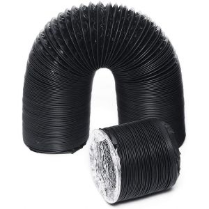Tuyau Flexible de Ventilation de l'Air en Aluminium 100mm Conduit d'Evacuation pour Sèche-linge Extracteur Aérateur d'Air (100mm*2m) - Neuf