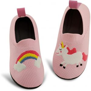 Bnhgc-Pantoufles Pour Enfant Fille - Chaussures D'été Pieds Nus - Pantoufles Licorne - Respirantes - Antidérapantes - Chaussures D'apprentissage De La Marche (180-Uni), Licorne Rose., 27/28 Eu Large - Neuf