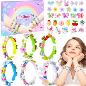 MEVRONISSHOP-Licorne Cadeau Fille 5-12 Ans Enfant Jouet, Kit Bracelet Fabrication Creation Bijoux Calendrier De L'Avent Fille Id&eacute;E Cadeau Noel Anniversaire Jeux Creatif Breloques Paques Enfant - Neuf