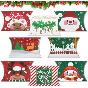 24PCS Boîtes Cadeau de Noël Pochettes Emballage Cadeau Sachets Bricolage Emballage Bonbons Chocolat pour Fête Anniversaire Décoration de Noël Calendrier de l'Avent - Neuf