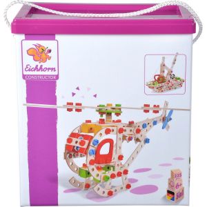 H&eacute;licopt&egrave;re 5en1 - Jeu De Construction Bois - 225 Pi&egrave;ces - D&egrave;s 6 Ans - 100039098 - Neuf