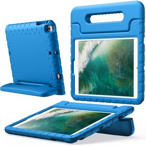 Enfant Coque Pour Ipad 9,7 Pouces (6&egrave;me/5&egrave;me G&eacute;n&eacute;ration, 2018/2017), Ipad Air 2/1 9,7 2014/2013 Et Ipad Pro 9,7 2016, &Eacute;tui Housse De Tablette L&eacute;g&egrave;re Antichoc Avec Support Poign&eacute;e (Bleu) - Neuf