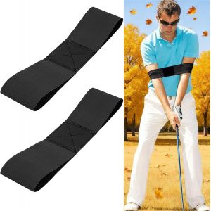 2pcs Golf Ceinture De Correction - Correction Posture D'Aide &Agrave; La Formation Golf, Swing Trainer Coude Posture De Swing - Neuf