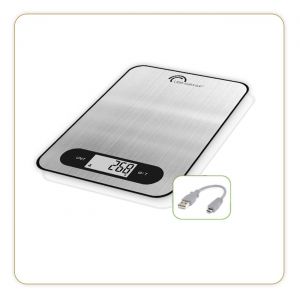 8550 Slim Inox Usb-C, Balance De Cuisine Sans Pile, Rechargeable Usb-C, R&eacute;parable, 5 Kg, Inox - Neuf