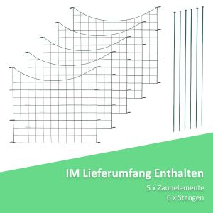 Cl&ocirc;ture D'&eacute;tang Cl&ocirc;ture De Jardin Cl&ocirc;ture &Agrave; Embo&icirc;ter Cl&ocirc;ture M&eacute;tallique Portillon 22pcs Portail De Jardin - Neuf