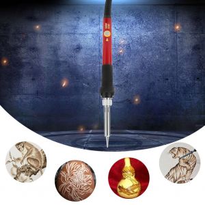 Kit de fer a repasser electrique a temperature reglable avec 27 pointes de fer, prise UE rouge 220 V - Neuf