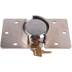 ChenQuanSarl-Heavy Duty Van Garage Shed Door Security Padlock & Hasp Set High Security Hasp Shackle Lock 73Mm Steel With Bolt - Neuf