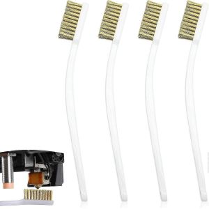 Lot de 4 mini brosses m&eacute;talliques en cuivre,brosses m&eacute;talliques &agrave; poils durs pour enlever la rouille et nettoyer les scories d'imprimante 3D - Neuf