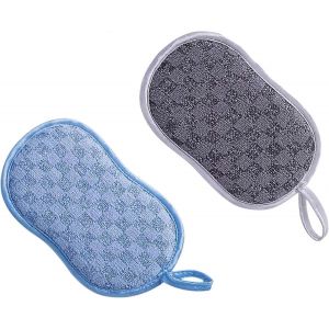 Paquet de 2 &eacute;ponges &agrave; vaisselle lavables,&eacute;ponges &agrave; r&eacute;curer en microfibre r&eacute;utilisables,tapis &agrave; vaisselle,&eacute;gratignure - Neuf