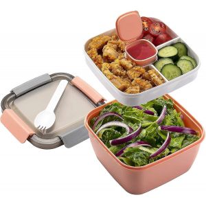 Bo&icirc;te &Agrave; Lunch &Eacute;tanche, Bo&icirc;te Bento, R&eacute;cipient &Agrave; Salade Avec Contenant &Agrave; Vinaigrette - Neuf