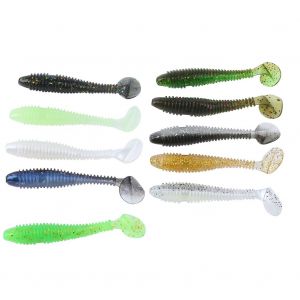 Leurre De Peche Souple Ar46 55 Mm Avec Queue En T Et Vis, Artificiel Et Realiste, Accessoire De Simulation - Neuf