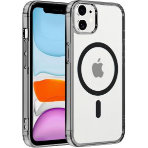 TRAHOO-Coque Magn&eacute;tique pour Apple iPhone 11 6.1"",Compatible avec MagSafe Recharge sans Fil,Translucide Givr&eacute; Etui PC Dur + TPU Bumper Antichoc Anti-Rayures Protection Housse pour iPhone 11,Noir - Neuf