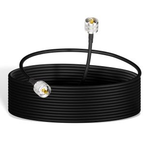 C&acirc;ble Coaxial PL259 C&acirc;ble Antenne CiBi 3m UHF PL-259 M&acirc;le a M&acirc;le Faible Perte RG58 50 Ohm pour Tosmeter CB Twayrdio CB Puissance SWR M&egrave;tre Amplificateur Lin&eacute;aire Charge Fictive Radio Amateur - Neuf