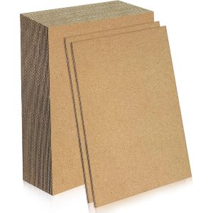 Mevronisshop-20 Pi&egrave;ces Carton Ondul&eacute;, Feuilles De Ondul&eacute;es, Papier Cartonn&eacute; Kraft Marron Pour La Peinture, Le Modelage, Le Bricolage (A4) - Neuf