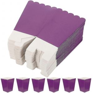 50Pcs Boîtes à pop-corn Pots de pop-corn en papier Contenants de pop-corn simples et ingraissables - Neuf