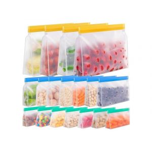 Lot De 18 Sacs De Conservation R&eacute;utilisables Et &Eacute;tanches &Agrave; Fermeture &Eacute;clair - Neuf