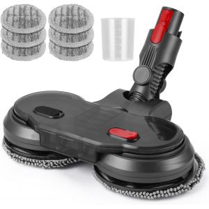 Tête de Rechange Electrique pour Dyson V11 V10 V8 V7 Aspirateur,avec réservoir 150ml d'eau amovible, réservoir de remplissage et 6 tampons de rechange(Gris) - Neuf