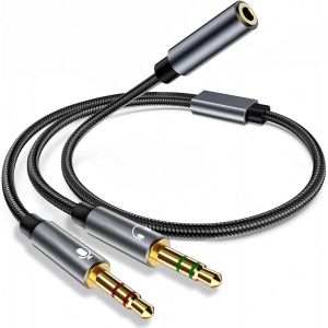 Adaptateur Jack Audio St&eacute;r&eacute;o 3,5Mm, Audio Double Jack Adaptateur Splitter Y Micro Casque, 3.5Mm Femelle &Agrave; 2 Dual 3.5Mm M&acirc;le Pour Gaming Headset, Earphone, Speaker, Desktop, Laptop, Ps4[Z41] - Neuf