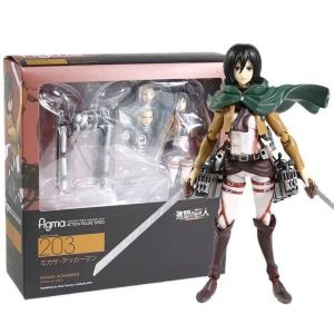 Pop39969-203--Attack On Titan Figure Max Factory Figma Mikasa Ackerman Eren Yeager Levi Ackerman Pvc Action Figure Toy Game Collection Doll - Neuf