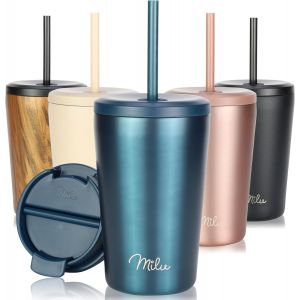 Tianyi-Mug Isotherme 400ml - Thermo Café Étanche En Acier Inoxydable, Tasse Thermique Sans Bpa, 100% Anti-Fuite(Green, 400ml) - Neuf